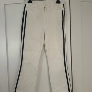 White Pants with Black Stripes